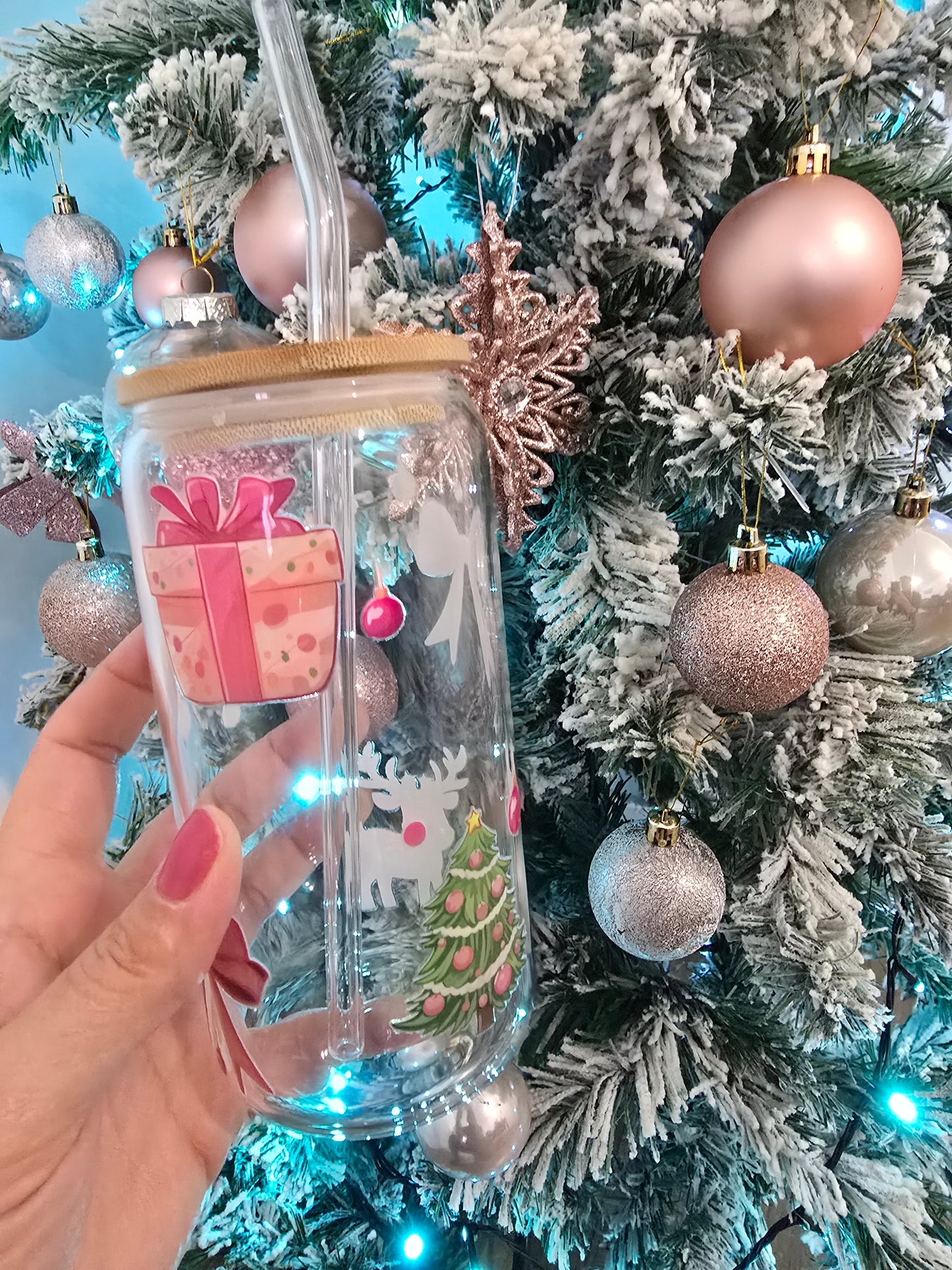 Cute Christmas - Vaso de vidrio 500ml