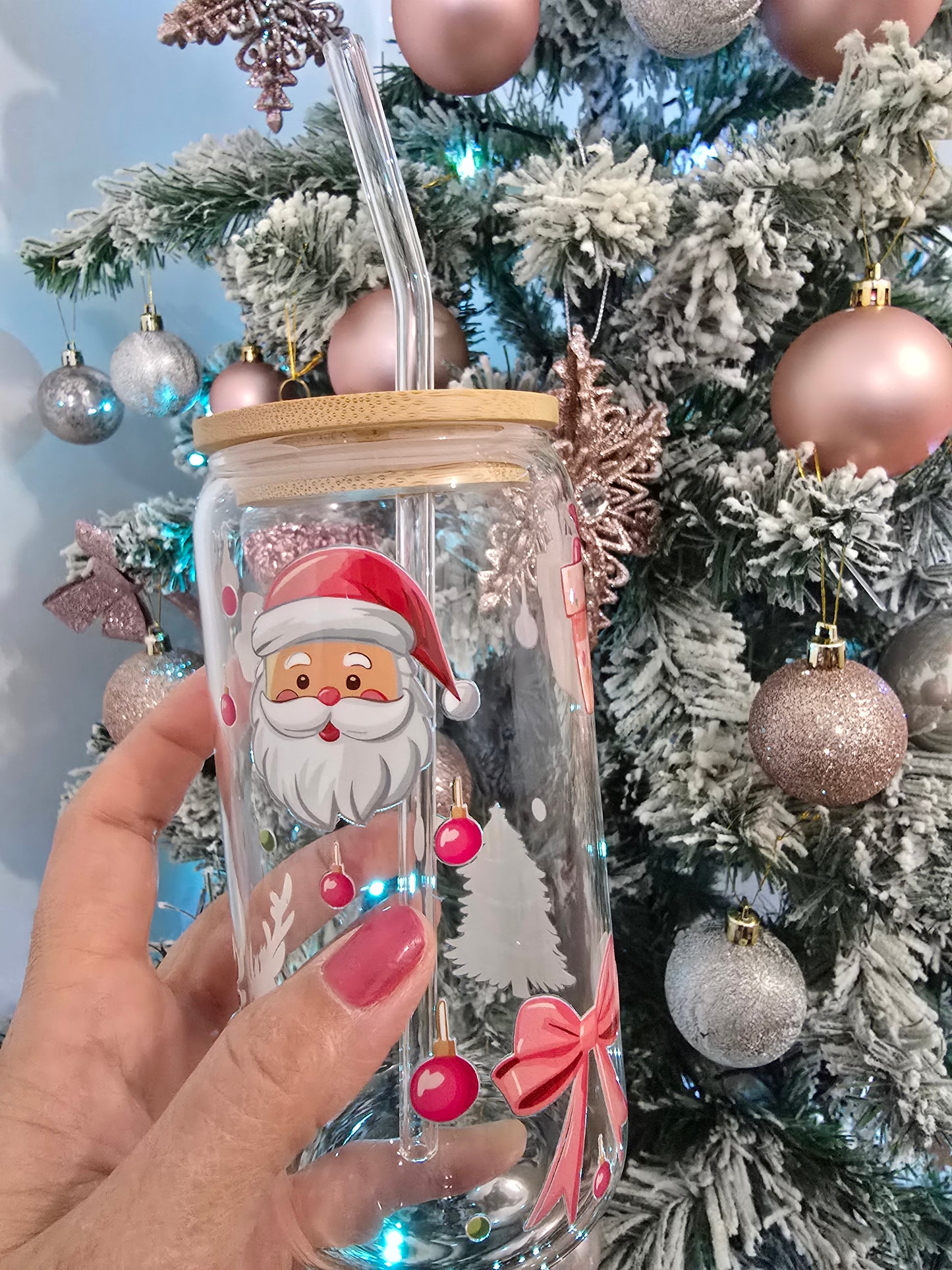 Cute Christmas - Vaso de vidrio 500ml