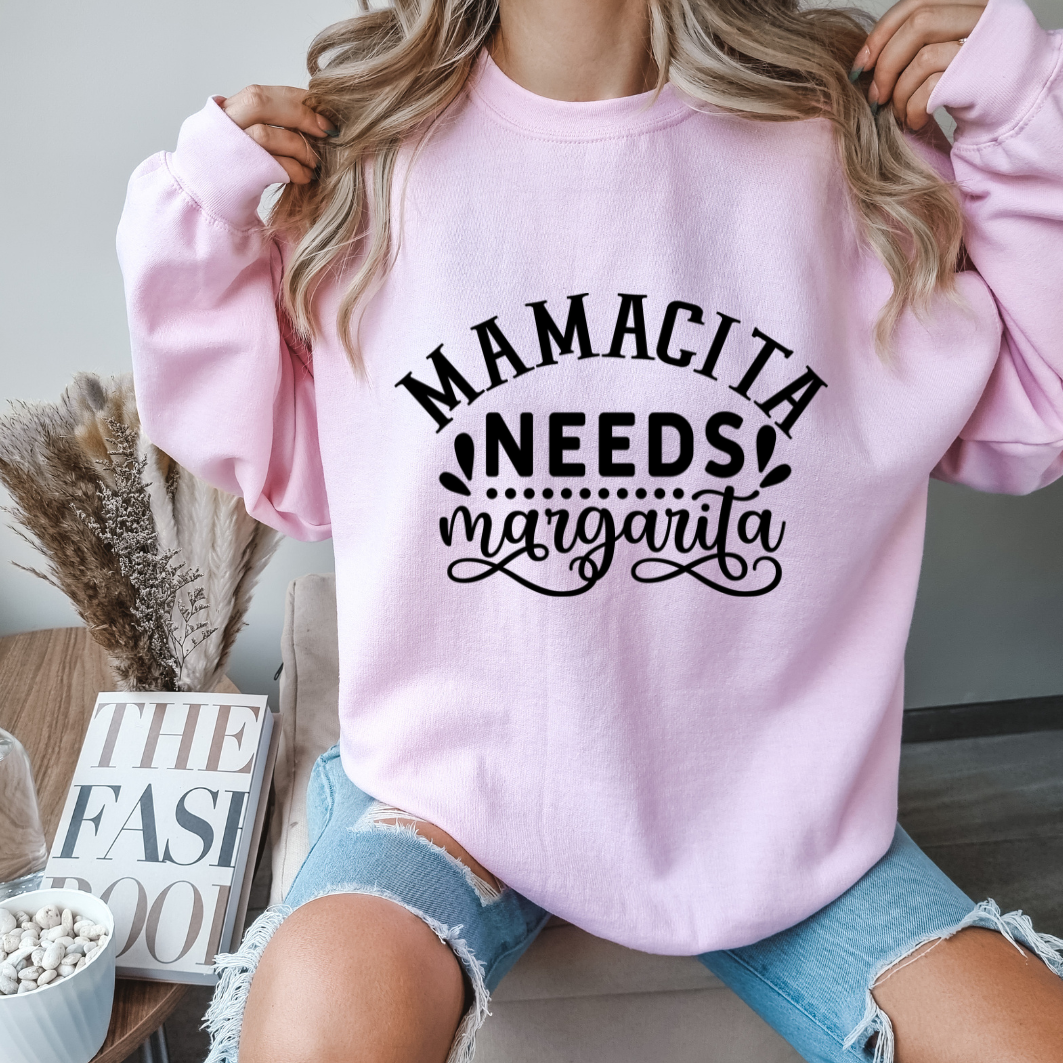 Mamacita needs - Sudadera de cuello redondo (light pink)