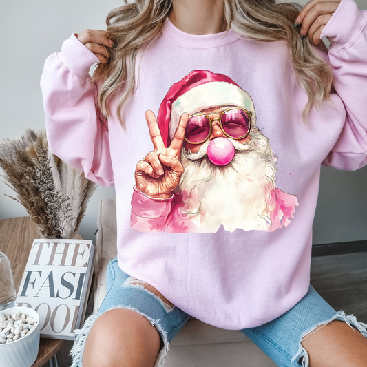 The Coolest Santa - Sudadera de cuello redondo (light pink)